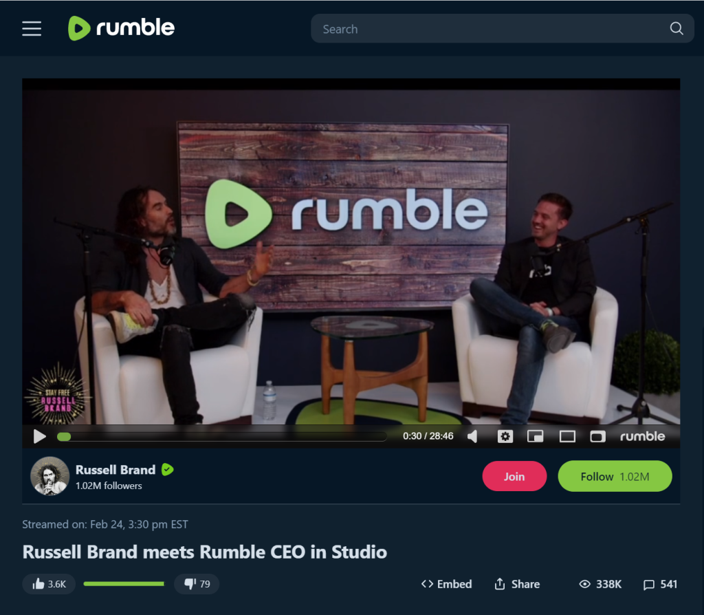 Rumble Exclusives Embed: Brand