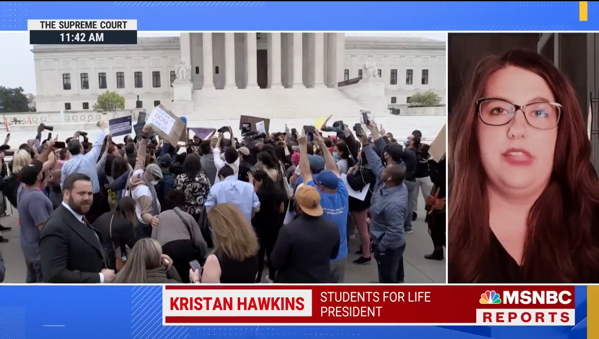 Kristan Hawkins appears on MSNBC Reports