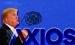 Trump and Axios logo